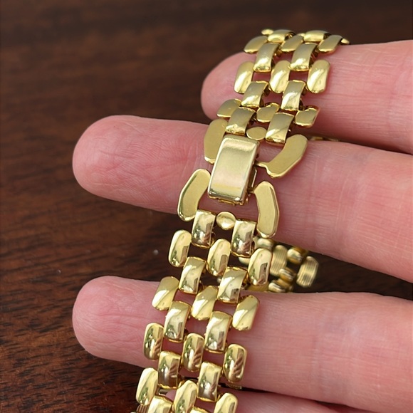 Panther link chain bracelet gold tone - Picture 10 of 11